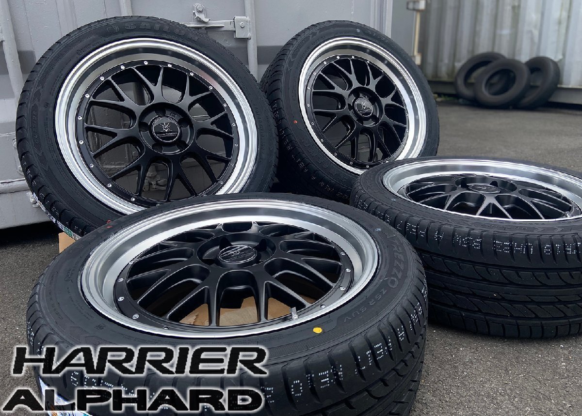 新品 19インチ タイヤホイール アルファード ヴェルファイア ハリアー RAV4 アウトランダー BD00 特選タイヤ 245/40R19 8.5J +35 114.3-5H拍卖