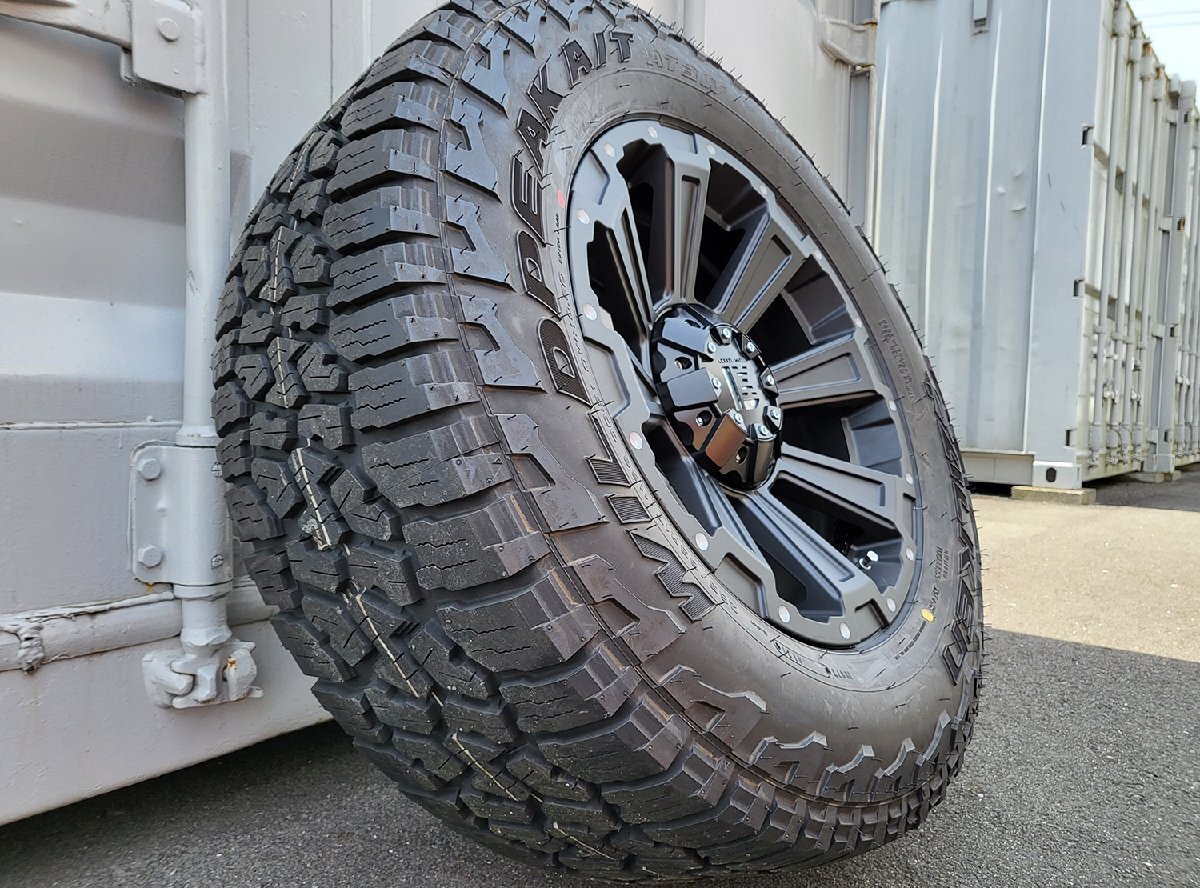 17インチ タイヤホイール 新品4本セット サーフ FJクルーザー プラド ハイラックス DeathRock FALKEN WILDPEAK A/T3W 265/65R17 265/70R17拍卖