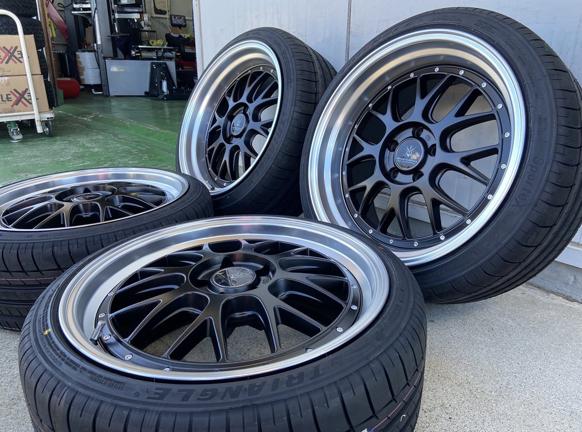 セルシオ 20/30系 アリスト 160系 BD00 フロント 8.5J+35 ②本 リア 9.5J+38 ②本 114.3-5H 19インチ タイヤホイール 特選タイヤ 新品拍卖