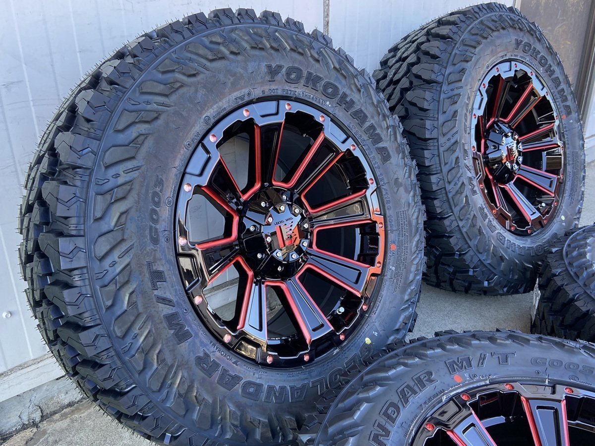 120 150 プラド ハイラックス サーフ H3 タイヤホイールセット ヨコハマ ジオランダー MT G003 265/70R17 265/65R17 17インチ DeathRock拍卖