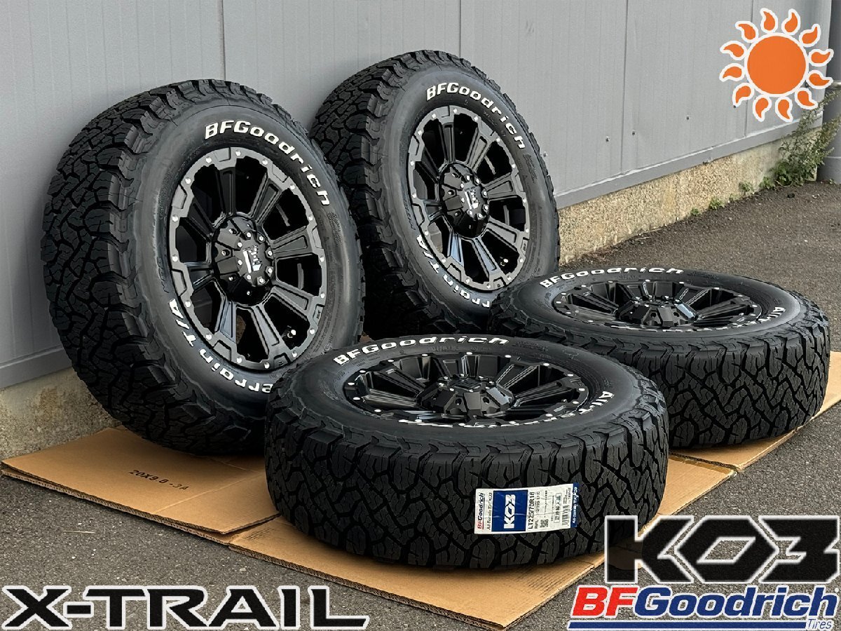 日産 エクストレイル(T32) タイヤホイールセット 16インチ BF Goodrich ALLTERRAIN KO3 235/70R16 ホワイトレター拍卖