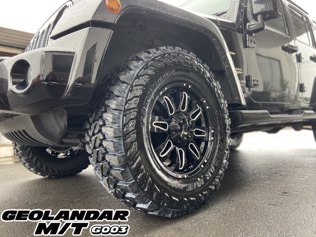 Jeep ラングラー JK JL タイヤホイール Balano ヨコハマ ジオランダー G003 M/T 265/70R17 285/70R17 アウトドア拍卖