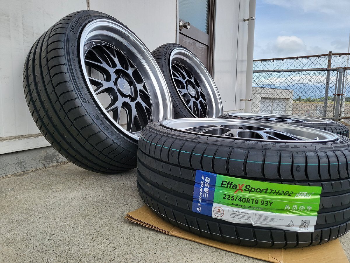 アルファード ヴェルファイア クラウン アリスト フーガ Y50 Y51 深リム タイヤホイールセット 19インチ BD00 特選タイヤ 新品4本セット拍卖