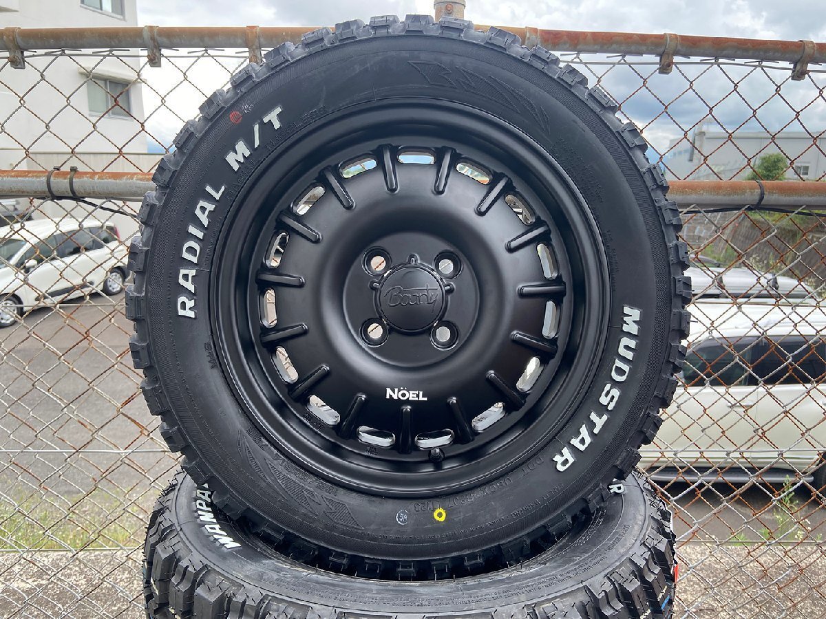 軽トラ 軽バン ハイゼット エヴリィ アトレー MUDSTAR Radial MT 155/65R14 14インチ タイヤホイールセット ホワイトレター拍卖