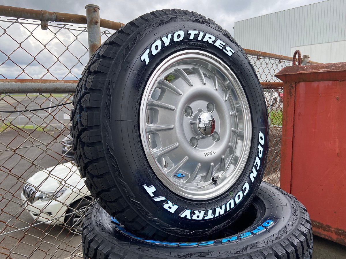 ハイゼットジャンボ ハスラー 15インチ タイヤホイールセット TOYO オープンカントリー RT 165/60R15 ホワイトレター 4本セット Noel拍卖