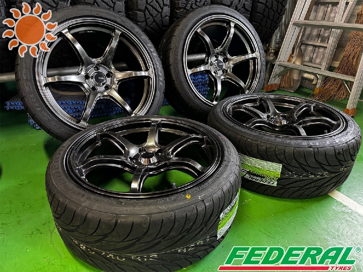 F 225/40R18 R 235/40R18 トヨタ 86 BRZ 18インチ タイヤホイールセット FEDERAL SS595 Acht-6 アハト6 レーシング系拍卖