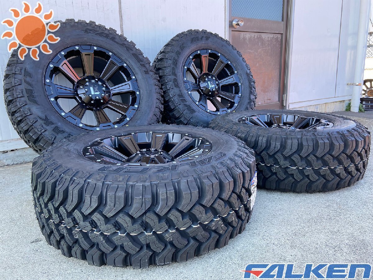 LX600(OFFROAD,EXECUTIVE 含む)17インチ タイヤホイールセット 4本セット 1台分 FALKEN WILDPEAK MT 265/70R17 DeathRock拍卖