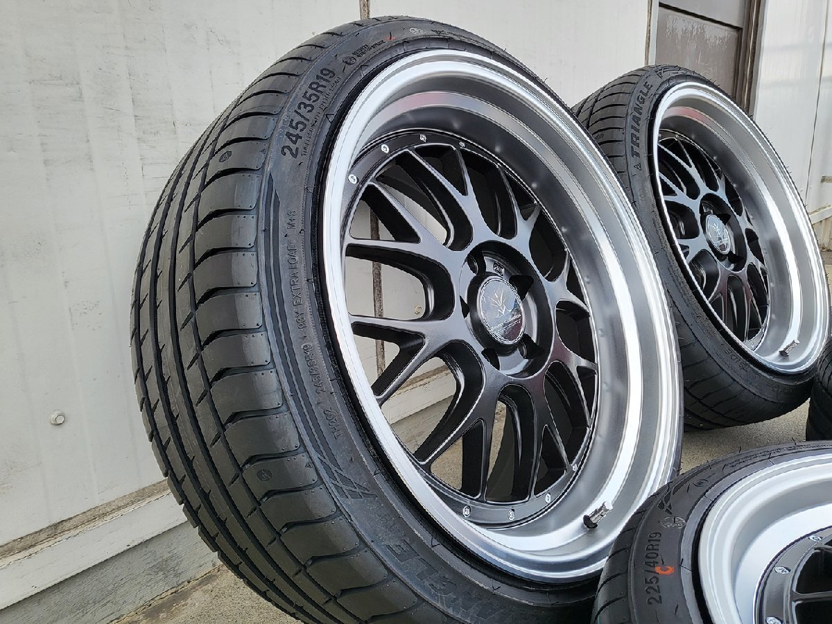 当店人気セット 深リム スカイライン V35 V36 タイヤホイールセット 19インチ BD00 特選タイヤ 新品4本拍卖