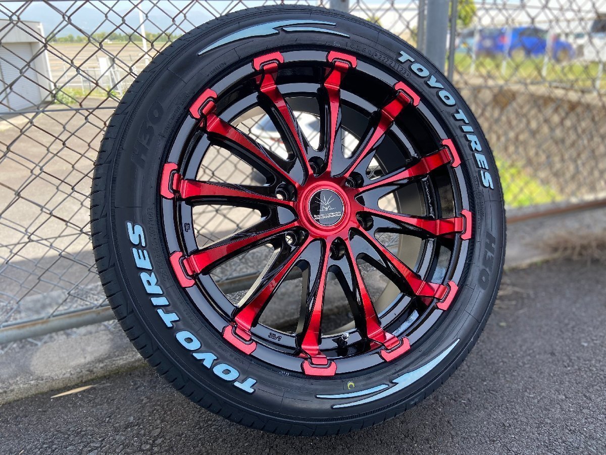 ハイエース 200系 18インチ タイヤホイール 車検対応 BD12!! TOYO H30 225/50R18 4本セット 1台分拍卖