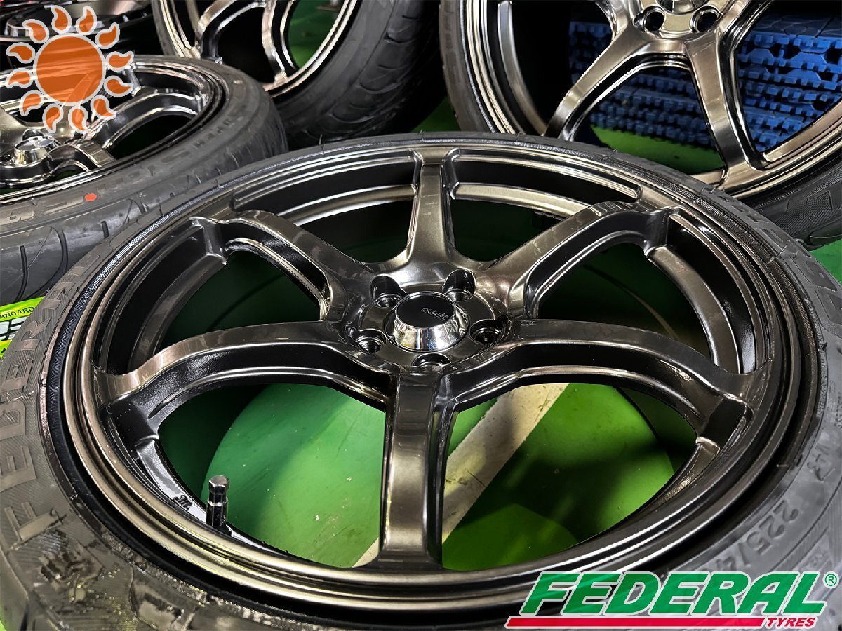 トヨタ 86 BRZ 18インチ タイヤ ホイールセット フェデラル SS595 225/40R18 235/40R18 Acht-6 アハト6 レーシング系タイヤ 4本セット 1拍卖