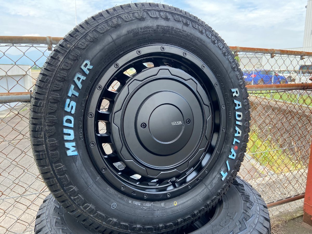 【新品】ハイエース タイヤホイール4本セット マッドスター ラジアル AT 215/65R16 ホワイトレター 車検対応セット拍卖