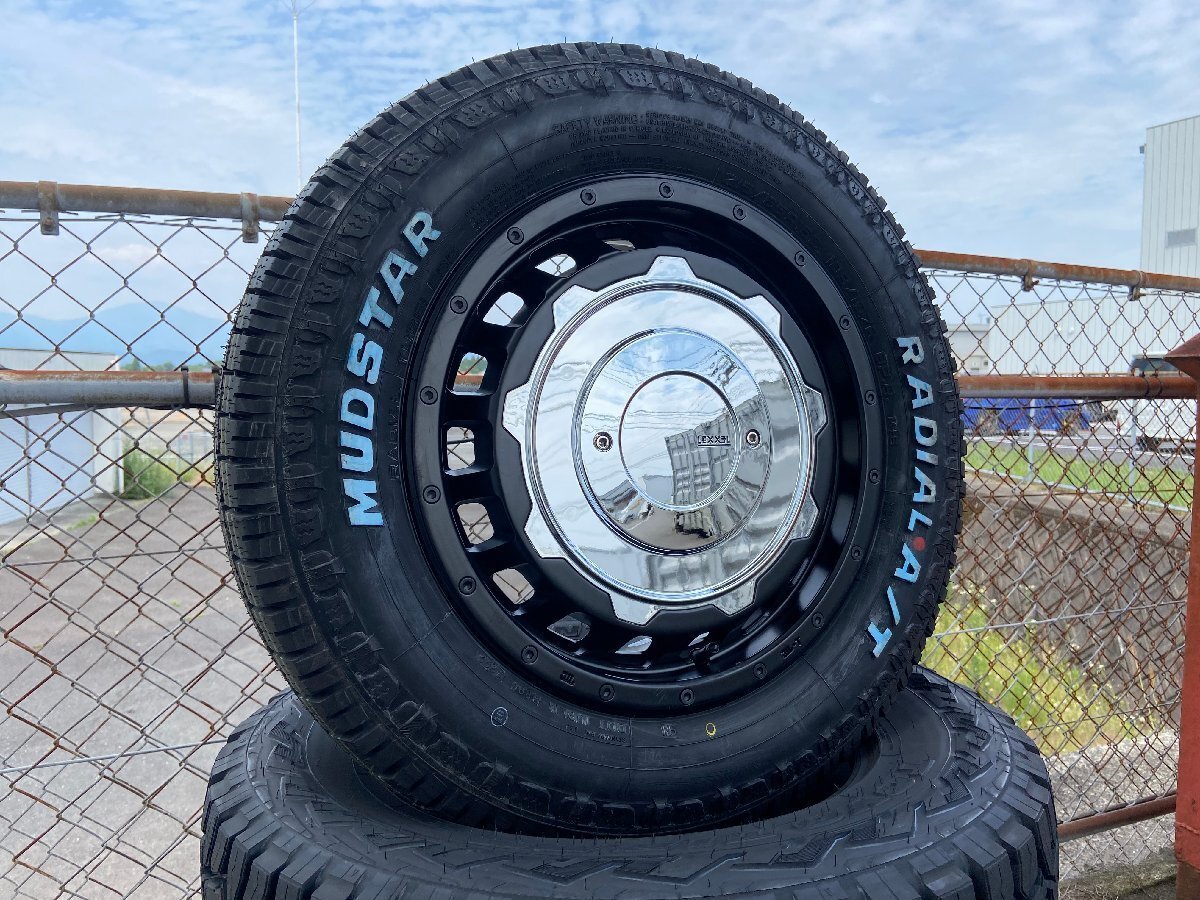 【新品】車検対応 ハイエース タイヤホイール4本セット マッドスター ラジアル AT 215/65R16 ホワイトレター 16インチ拍卖