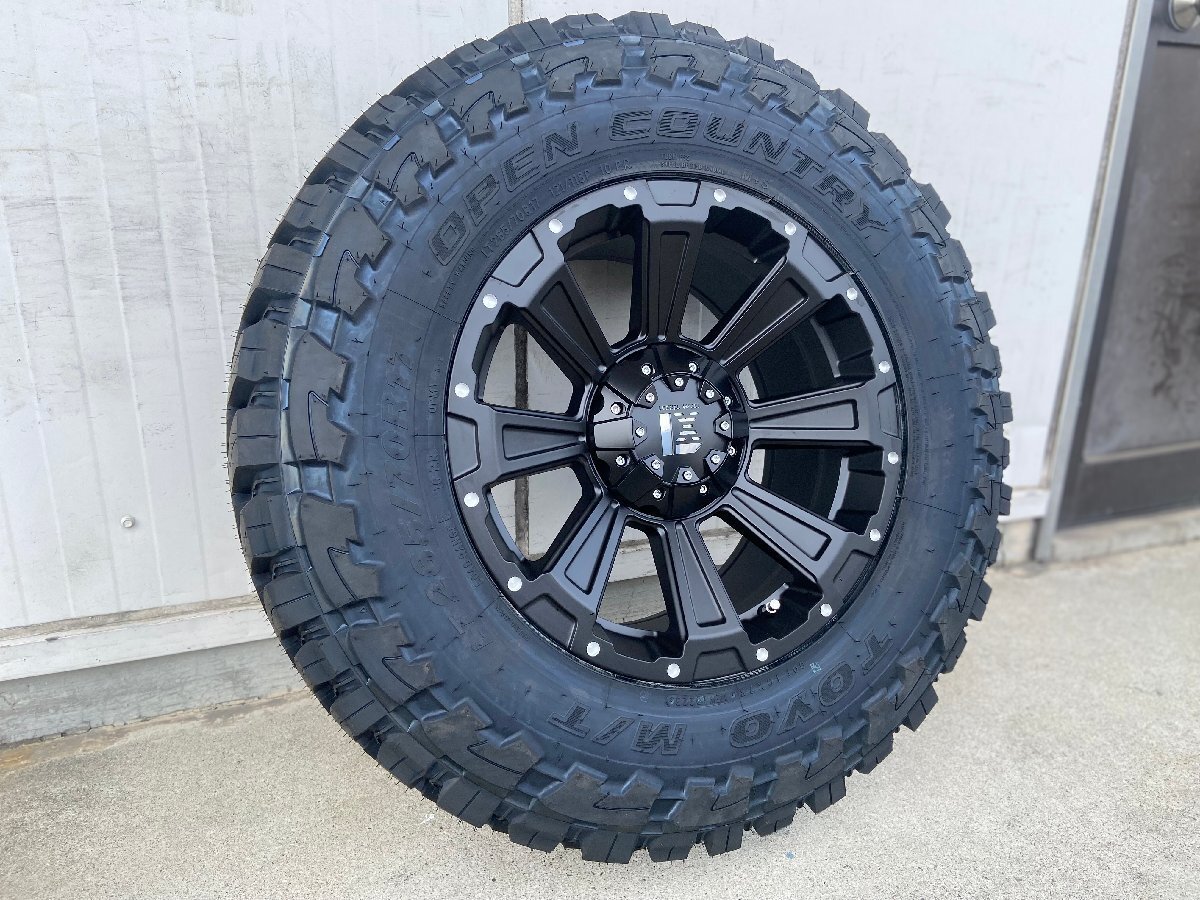 【新品】FJクルーザー タイヤ ホイール4本セット トーヨーオープンカントリーMT 265/70R17 ノーマル車高対応 DesthRock 17インチ拍卖