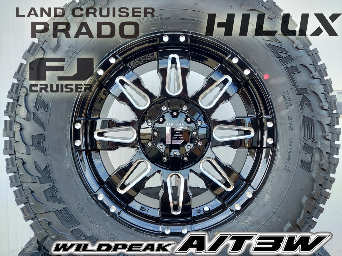 LEXXEL Balano サーフ FJクルーザー プラド ハイラックス 17インチ ファルケン WILDEPEAK A/T3W 265/65R17 265/70R17拍卖