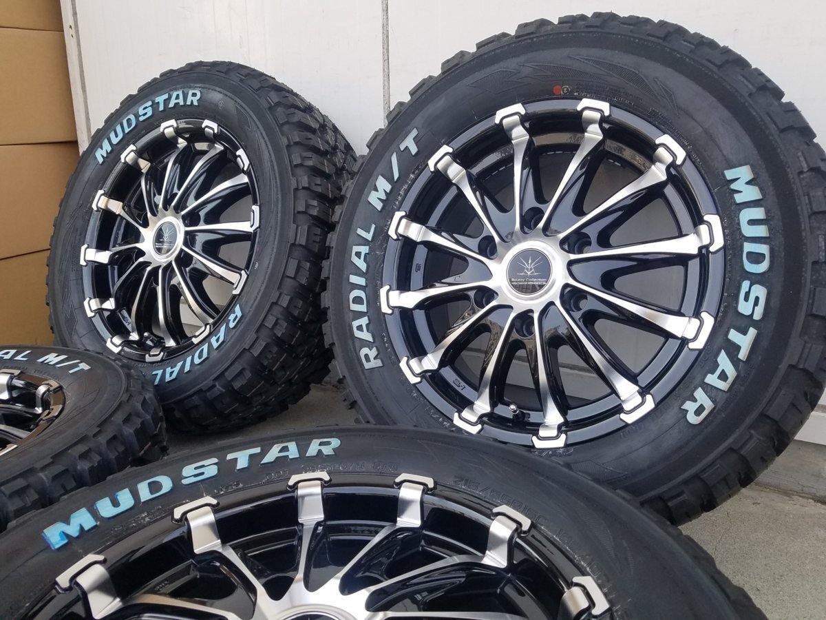 車検対応 Bounty Collection BD12 200系ハイエース MUDSTAR マッドスター 215/60R17 109/107 新品タイヤホイール 17インチ ホワイトレター拍卖