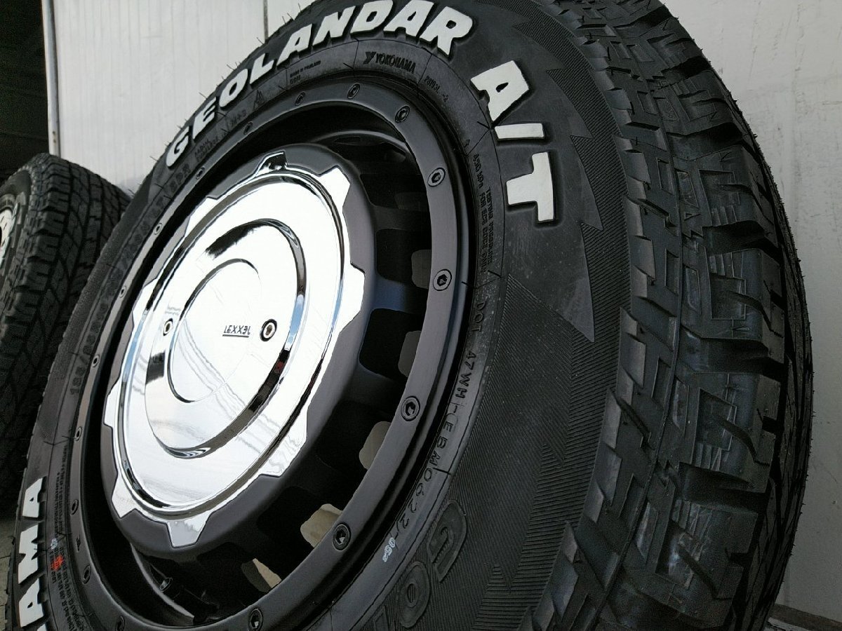 ジムニー タイヤホイールセット ヨコハマタイヤ ジオランダー AT 185/85R16 ホワイトレター 16インチ SwaGGer Oldstyle拍卖