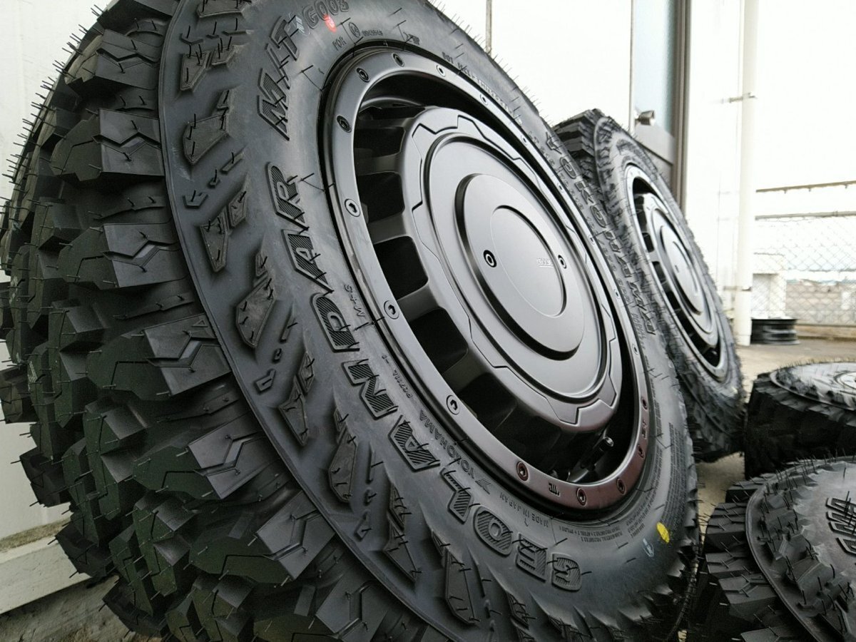 人気 ジムニー タイヤホイールセット 185/85R16 ヨコハマ ジオランダー MT G003 16インチ SwaGGer JB64 JB23 JA12 JA11拍卖