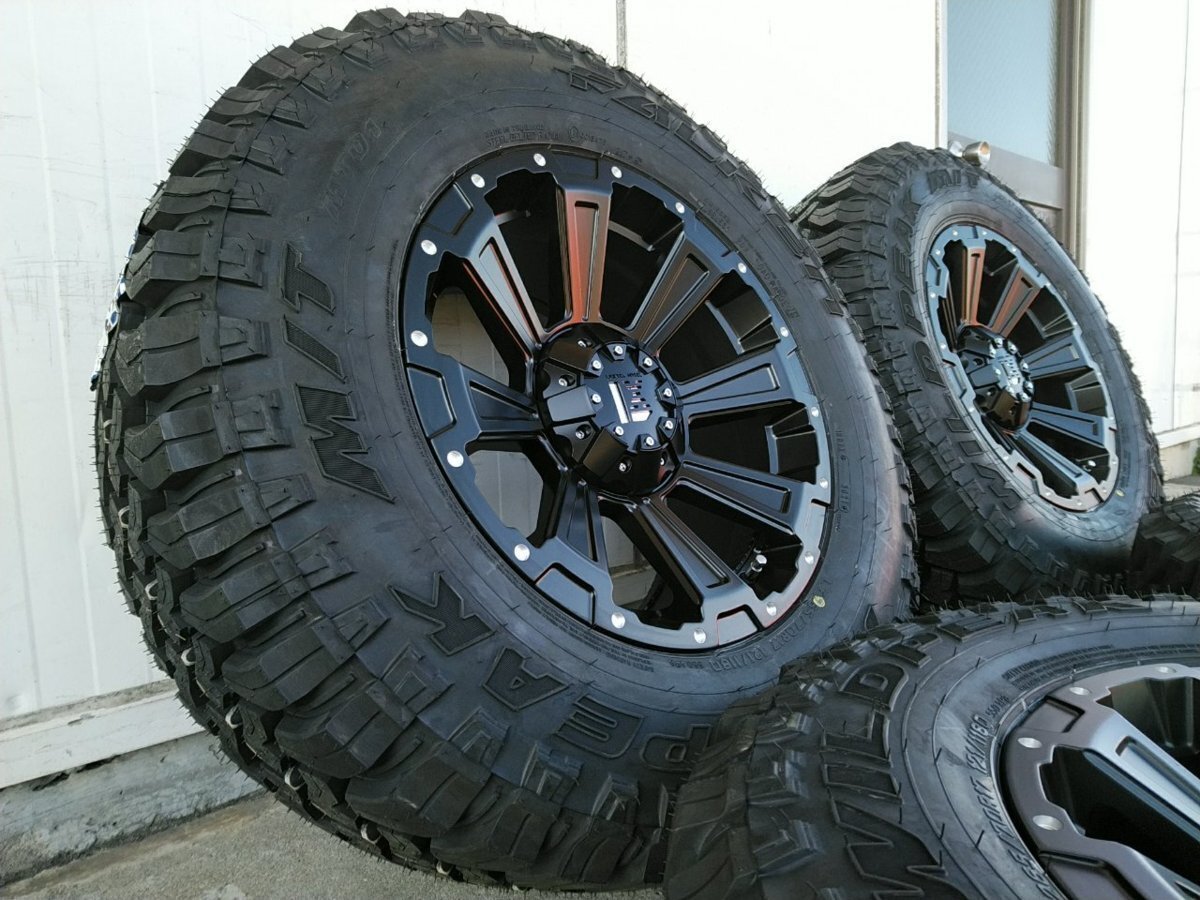 プラド ハイラックス サーフ FJ サバーバン H3 タイヤホイール 新品4本セット ファルケン WILDPEAK M/T01 265/70R17 17インチ DeathRock拍卖