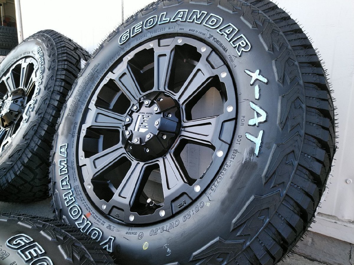 デリカD5 エクストレイル RAV4 16インチ 人気 タイヤホイールセット YOKOHAMA ジオランダー X-AT 235/70R16 DeathRock拍卖