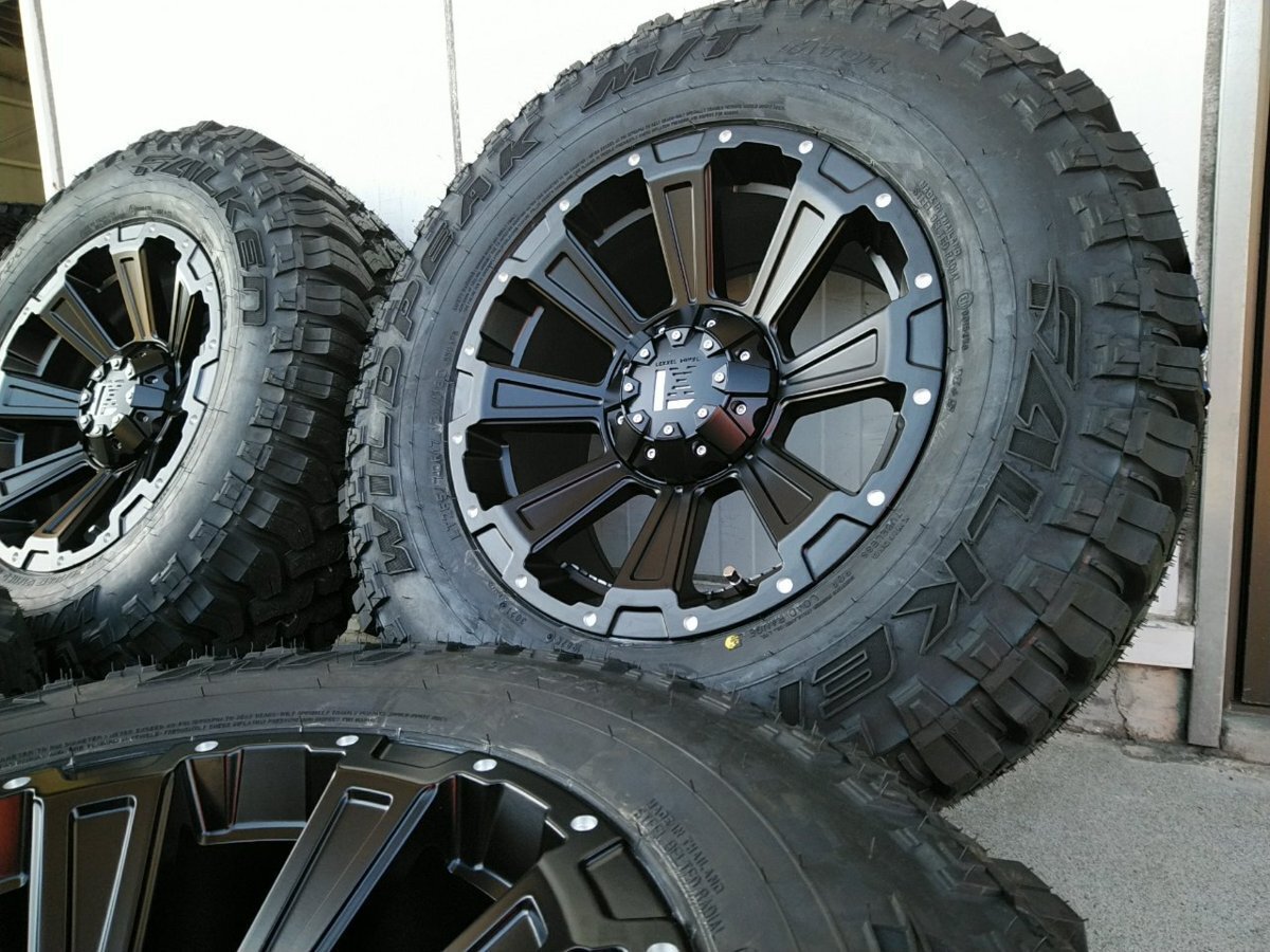 150プラド タイヤホイールセット ファルケン WILDPEAK MT01 265/70R17 17インチ DeathRock拍卖