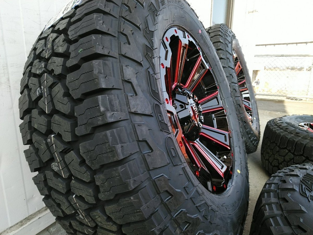 150プラド サーフ ハイラックス 265/70R17 タイヤホイール 新品4本セット ファルケン ワイルドピーク AT3W 17インチ DeathRock拍卖