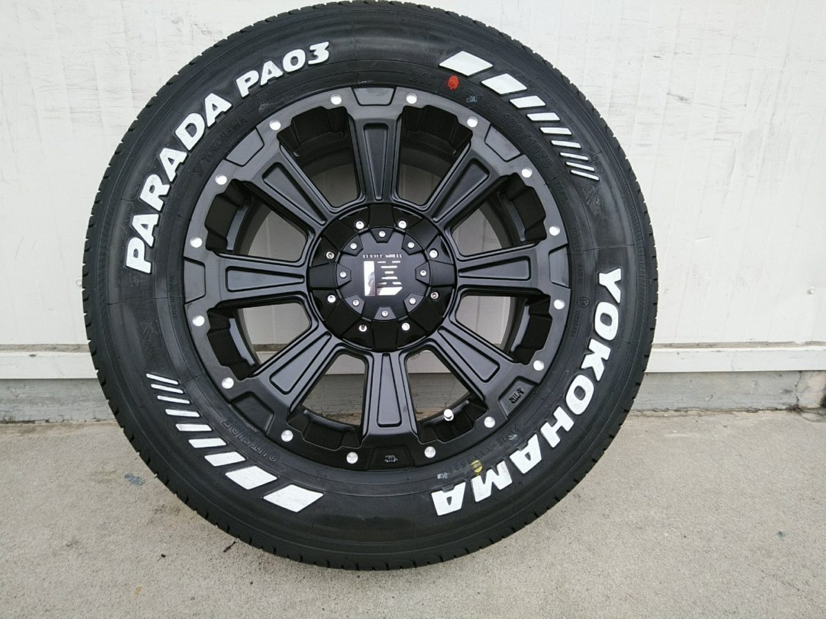 ハイエース 200系 ヨコハマ パラダ 215/65R16 人気 タイヤホイールセット ホワイトレター 16インチ DeathRock拍卖