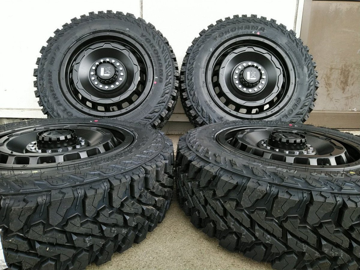 デリカ D5 エクストレイル RAV4 クロスロード タイヤホイール ヨコハマ ジオランダー MT G003 225/75R16 マッドタイヤ 16インチ SwaGGer拍卖