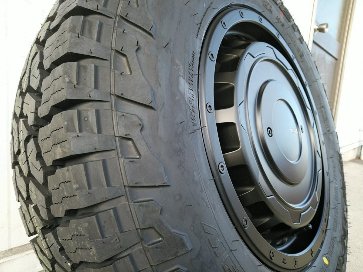 ジムニー シエラ 225/75R16 ファルケン WILDPEAK AT3W タイヤホイールセット 16インチ SwaGGer Old マットブラック拍卖