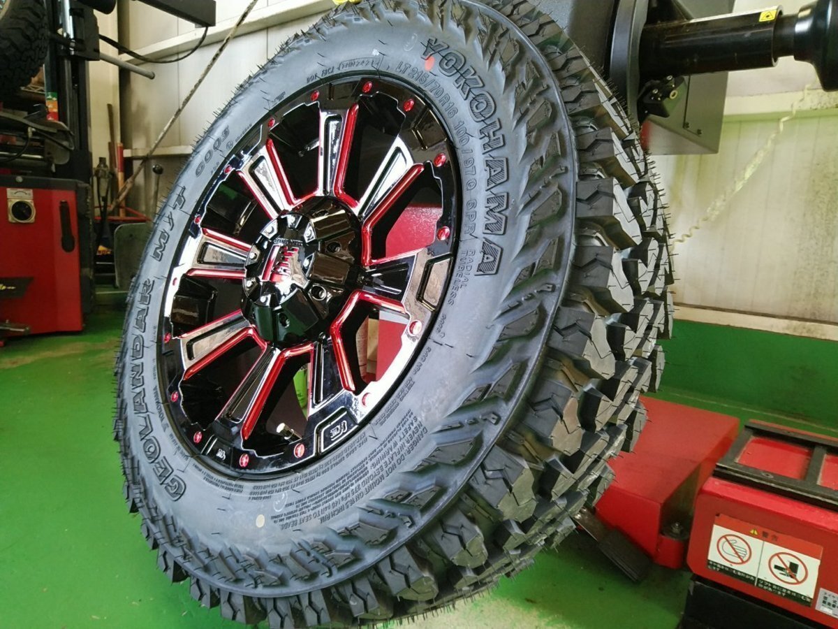 人気 デリカD5 X-TRAIL タイヤホイール ヨコハマ ジオランダー MT G003 215/70R16 16インチ DeathRock 新品4本セット拍卖