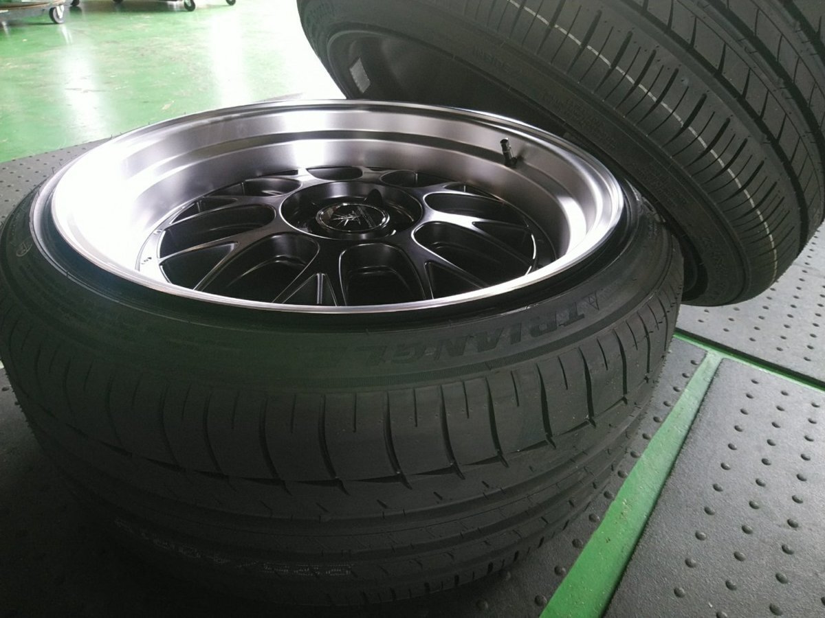 クラウン アスリート 180/200/210系 BD00 フロント 8.5J+35 ②本 リア 9.5J+38 ②本 114.3-5H 19インチ タイヤホイール 特選タイヤ 新品拍卖