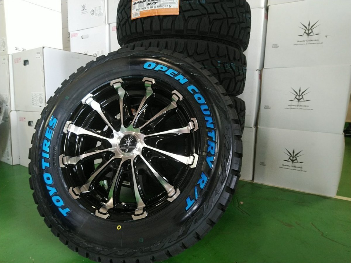 人気 ハイエース 200系 タイヤホイールセット 215/65R16 トーヨー オープンカントリー RT 16インチ BD12拍卖
