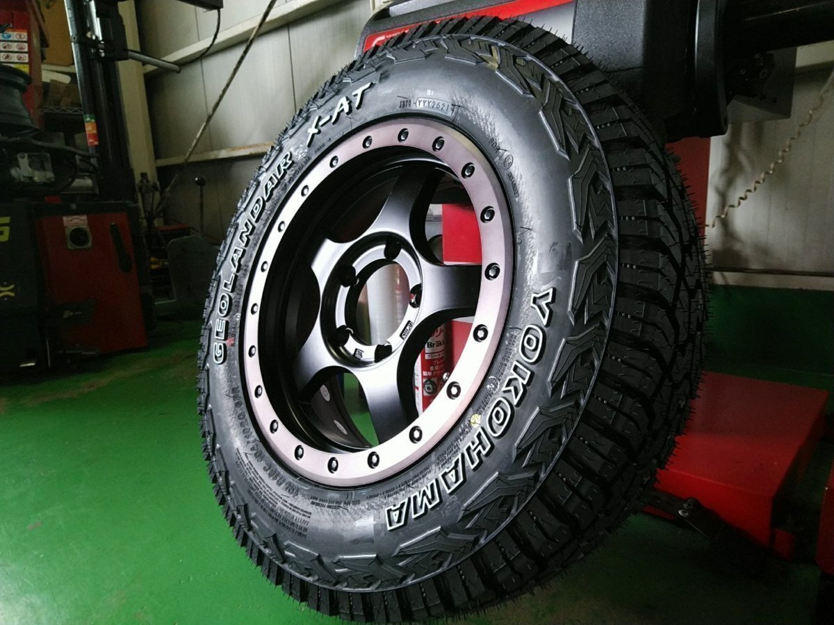 ジムニー JIMNY JB64 JB23 タイヤホイール ヨコハマ ジオランダー X-AT 195R16 ホワイトレター 16インチ BDX05拍卖