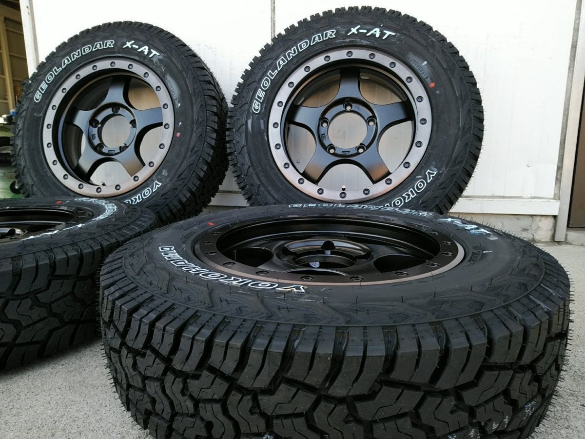 新品 ジムニー タイヤホイール ヨコハマ ジオランダー X-AT 195R16 BDX05 16インチ ホワイトレター拍卖