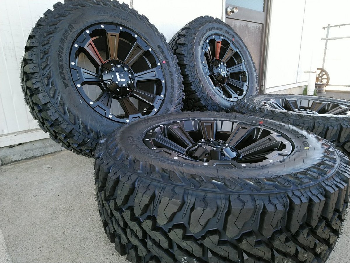 プラド ハイラックス サーフ タイヤホイールセット ヨコハマ ジオランダー MT 265/70R17 265/65R17 17インチ DeathRock拍卖