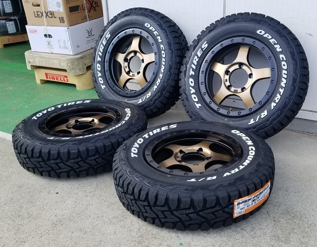 BDX05 JB64 JB23 ジムニー専用 トーヨー オープンカントリー R/T 185/85R16 タイヤホイールセット 16インチ ホワイトレター拍卖