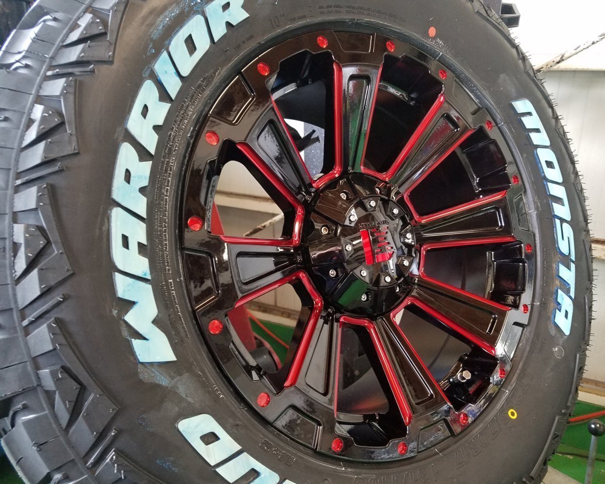 新色 LEXXEL【DeathRock】サーフ プラド ハイラックス H3 FJ 17インチ MONSTA MUDWARRIOR 265/65R17 265/70R17 ホワイトレター拍卖