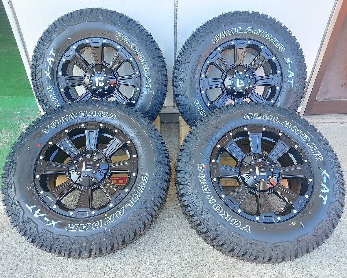 200系ハイエース レジアスエース 車検対応 LEXXEL ヨコハマ ジオランダー X-AT 215/65R16 109/107 ホワイトレター タイヤホイール 16インチ拍卖