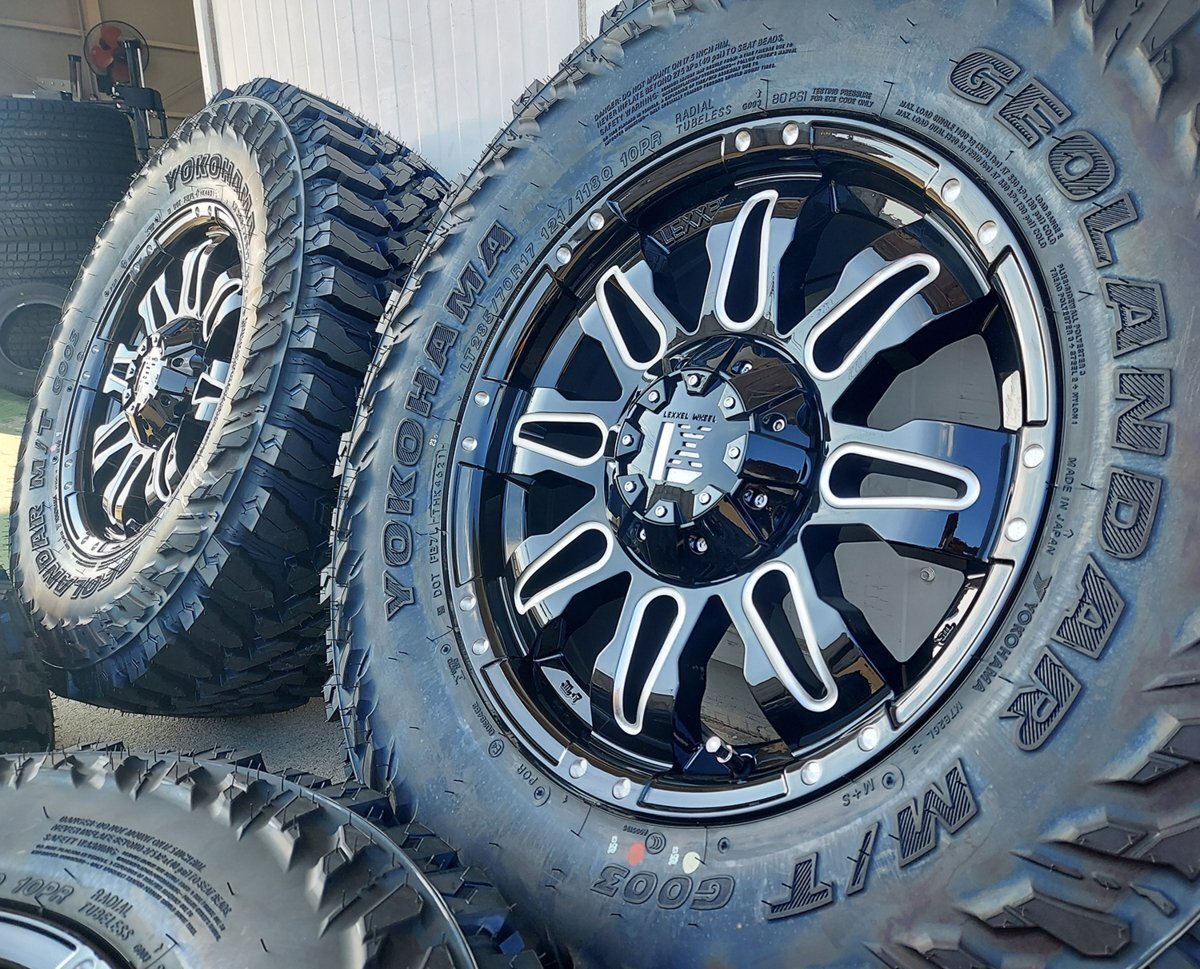 JK JL ラングラー チェロキー RAV4 LEXXEL Balano ヨコハマ ジオランダー MT G003 265/65R17 265/70R17 285/70R17 タイヤホイール17インチ拍卖