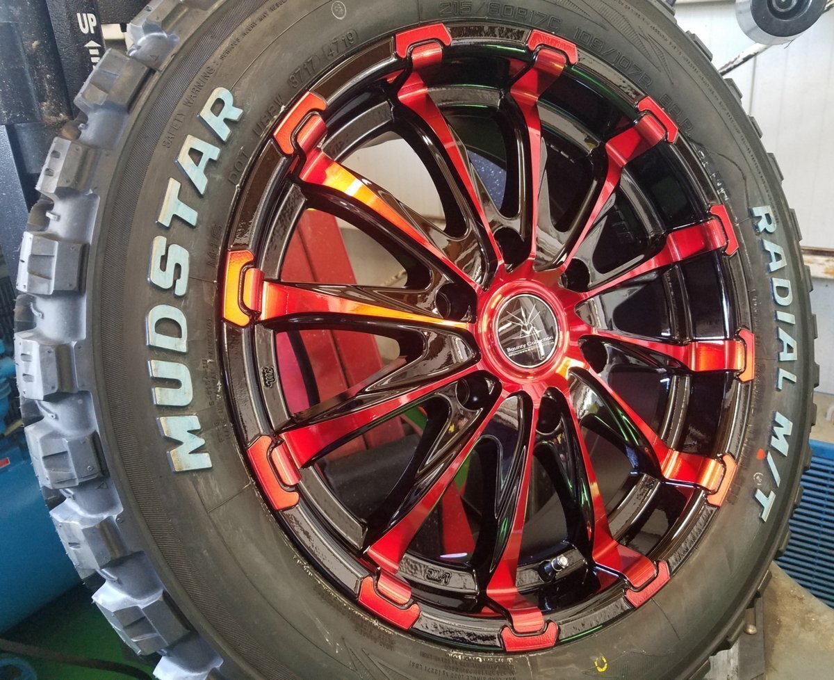 車検対応 Bounty Collection BD12 200系ハイエース MUDSTAR マッドスター 215/60R17 109/107 新品タイヤホイール 17インチ ホワイトレター拍卖