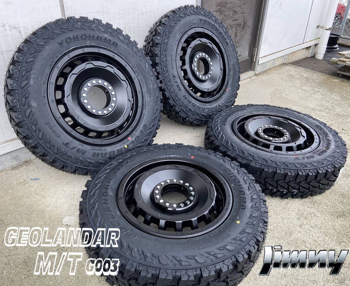大人気タイヤ・ホイールセット ヨコハマ ジオランダー MT G003 185/85R16 ジムニー JB64 JB23 タイヤホイール 16インチ SwaGGer拍卖
