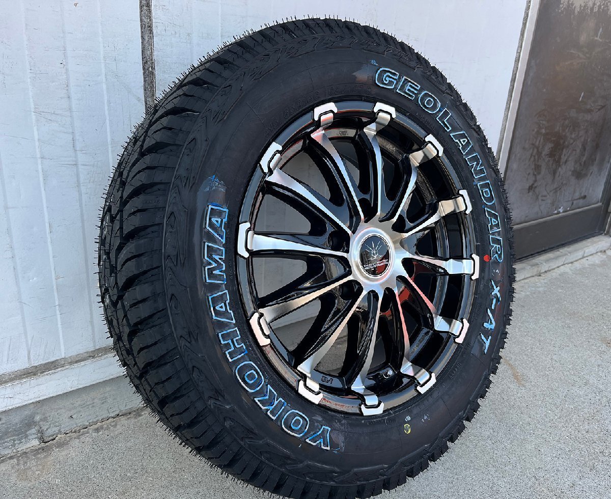 車検対応 ハイエース200系 レジアスエース タイヤホイールセット 新品 4本セット ヨコハマ ジオランダー X-AT 215/65R16 16インチ BD12拍卖
