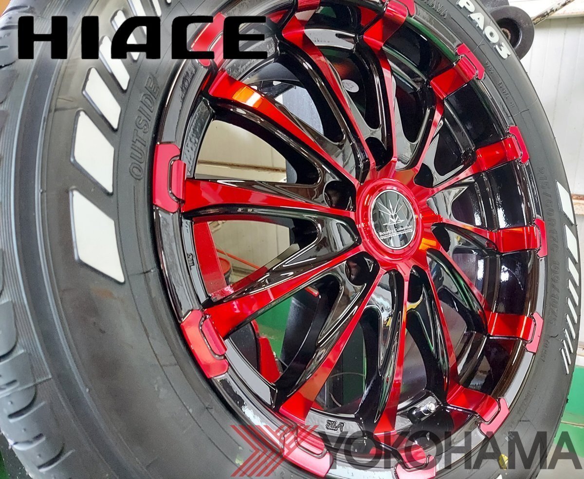 Bounty Collection BD12!!200系ハイエース YOKOHAMA ヨコハマ PARADA パラダ 215/60R17 17インチ 新品タイヤホイールセット拍卖