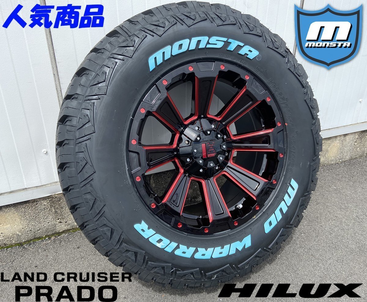 新色 LEXXEL【DeathRock】サーフ プラド ハイラックス H3 FJ 17インチ MONSTA MUDWARRIOR 265/65R17 265/70R17 ホワイトレター拍卖