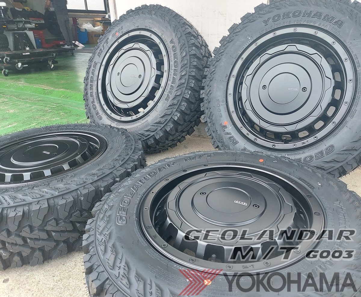 ジムニー シエラ LEXXEL SwaGGer Old style ヨコハマ ジオランダー MT G003 225/75R16 タイヤホイールセット 16インチ マッドタイヤ拍卖