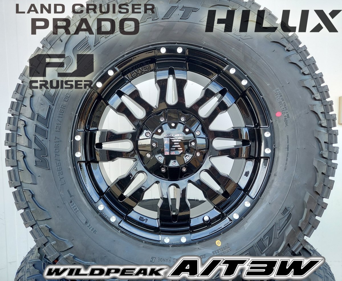 LEXXEL Balano サーフ FJクルーザー プラド ハイラックス 17インチ ファルケン WILDEPEAK A/T3W 265/65R17 265/70R17拍卖