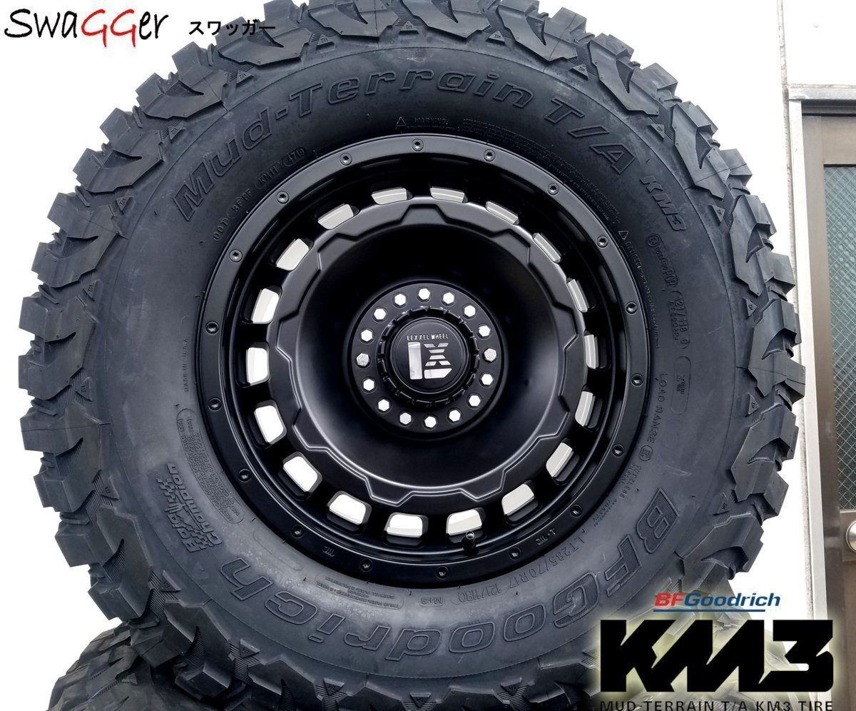 JEEP ラングラー JL JK LEXXEL SwaGGer BF Goodrich MUDTERRAIN KM3 265/70R17 285/70R17 タイヤホイール 17インチ拍卖