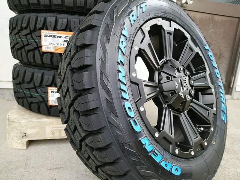 車検対応 ハイエース 200系 タイヤホイール トーヨータイヤ オープンカントリー RT 215/65R16 ホワイトレター 16インチ DeathRock拍卖