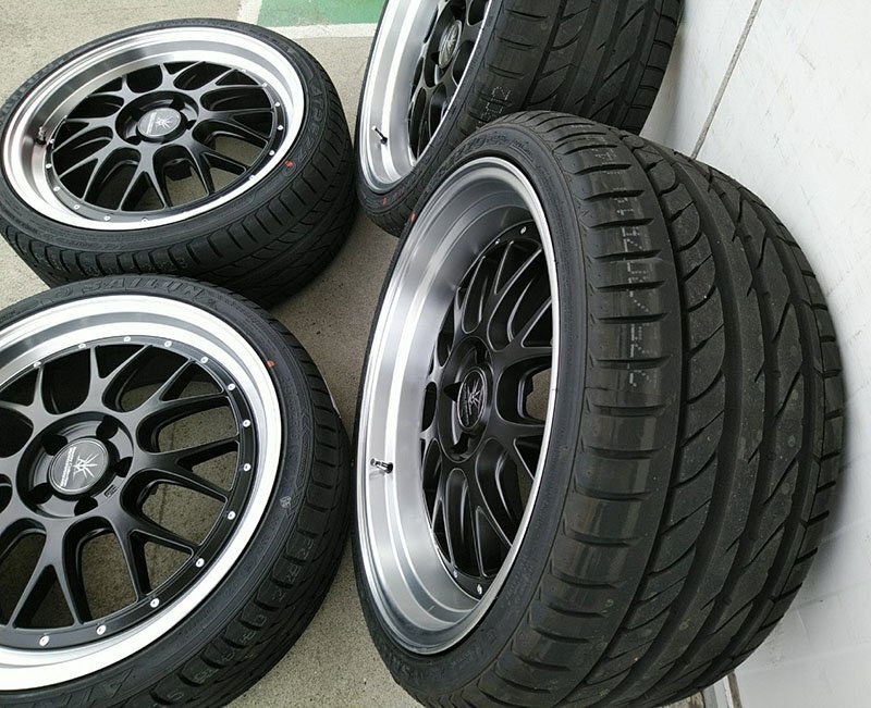 カスタム 要車高調 クラウンアスリート 200系 210系 人気 タイヤホイールセット BD00 特選輸入タイヤ 新品4本セット 19インチ拍卖