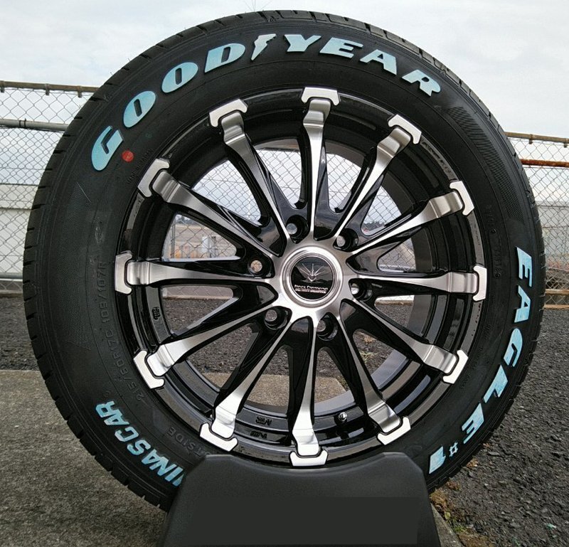 グッドイヤー ナスカ 215/60R17 ハイエース 200系 タイヤホイールセット 17インチ BD12拍卖