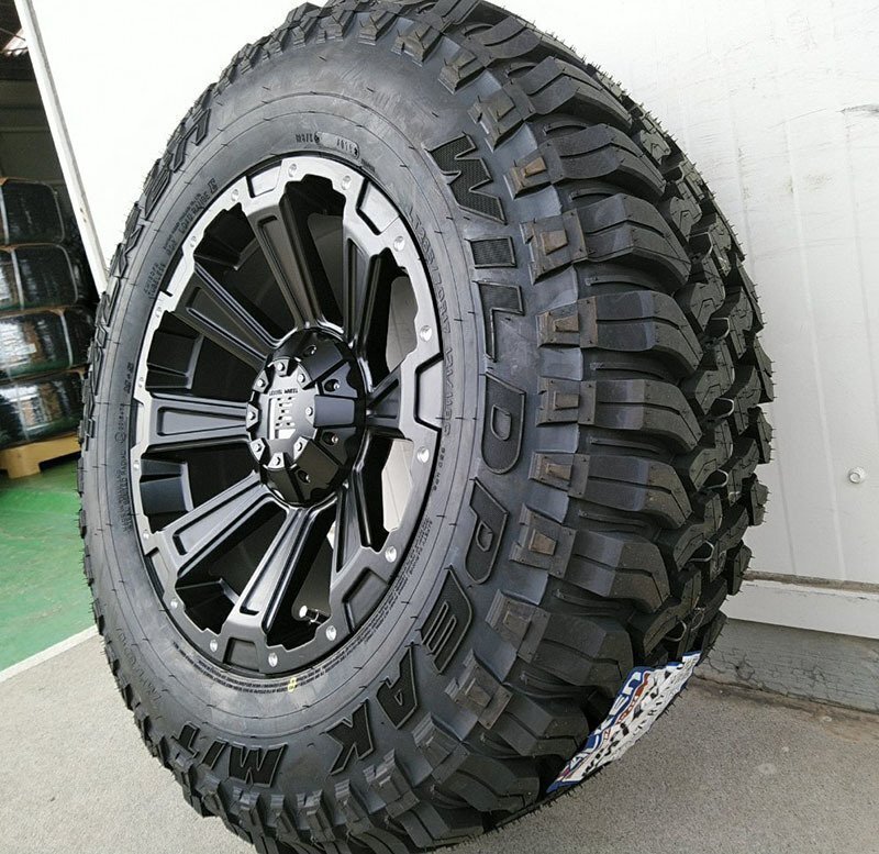 ファルケン WILDPEAK M/T01 265/70R17 タイヤホイール 新品4本セット 17インチ DeathRock プラド ハイラックス サーフ FJ サバーバン H3拍卖